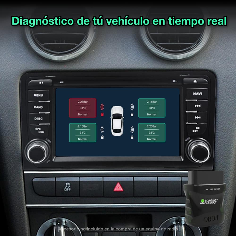 Audi A3, 2003-2013 tela de 7" 
