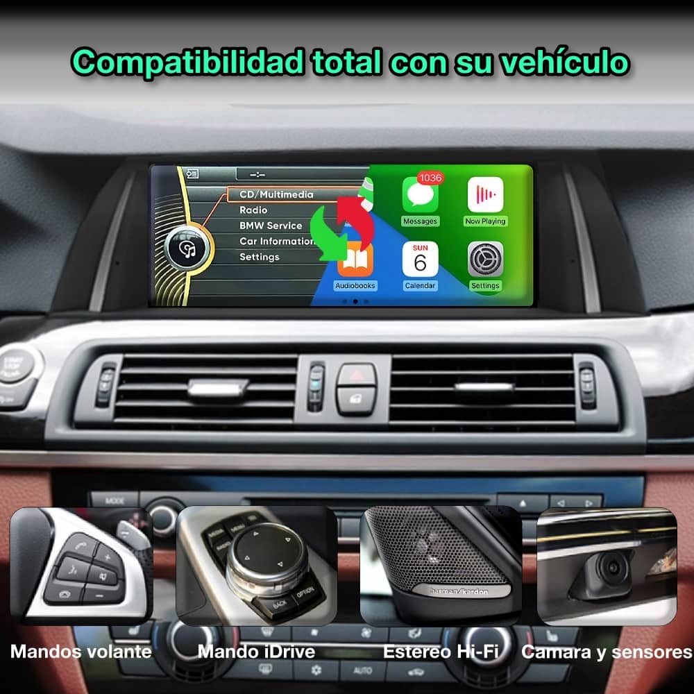 BMW Série 5, F10, F11, 2011-2016 Tela de 10,25” 