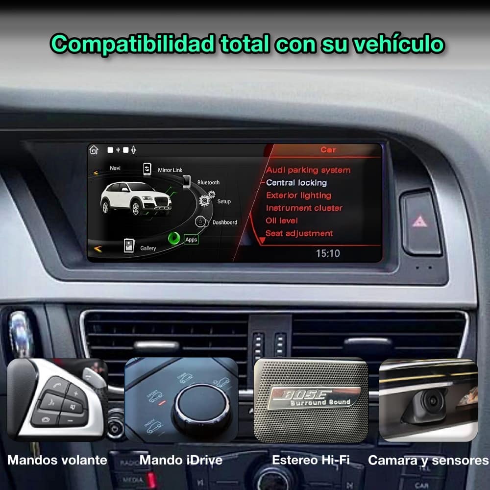 Audi A4 2009-2016 Tela de 8,8” 