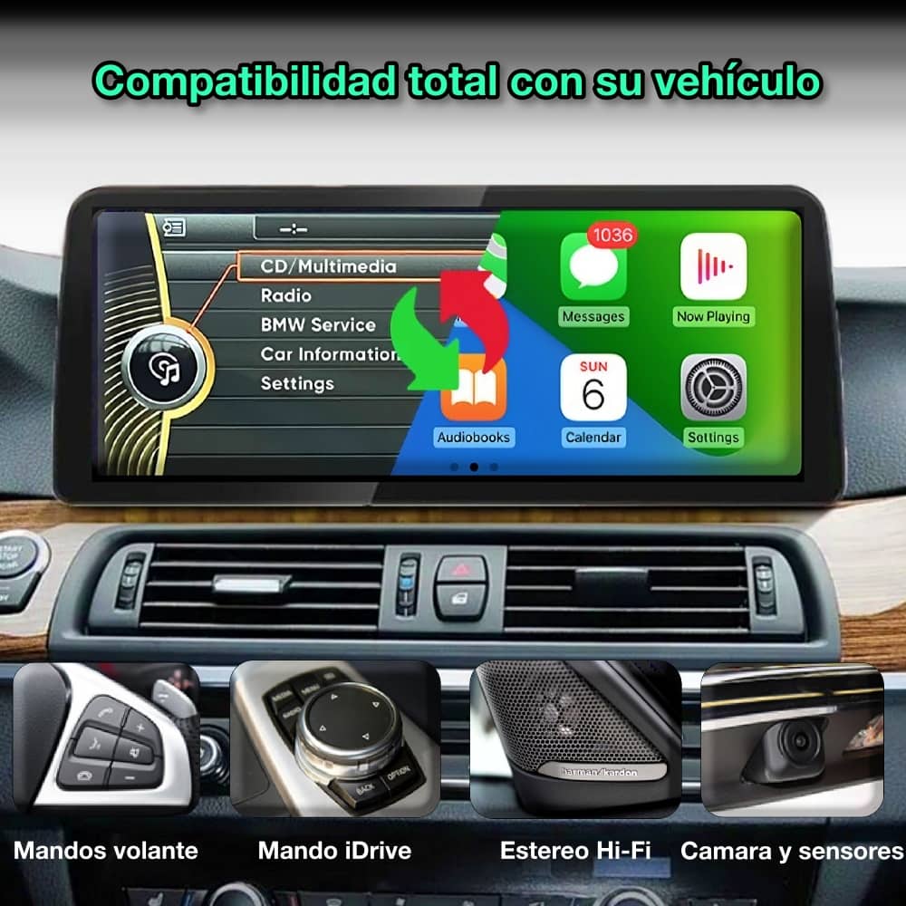 BMW X5 E70, X6 E71, 2007-2014 Tela de 12,3”