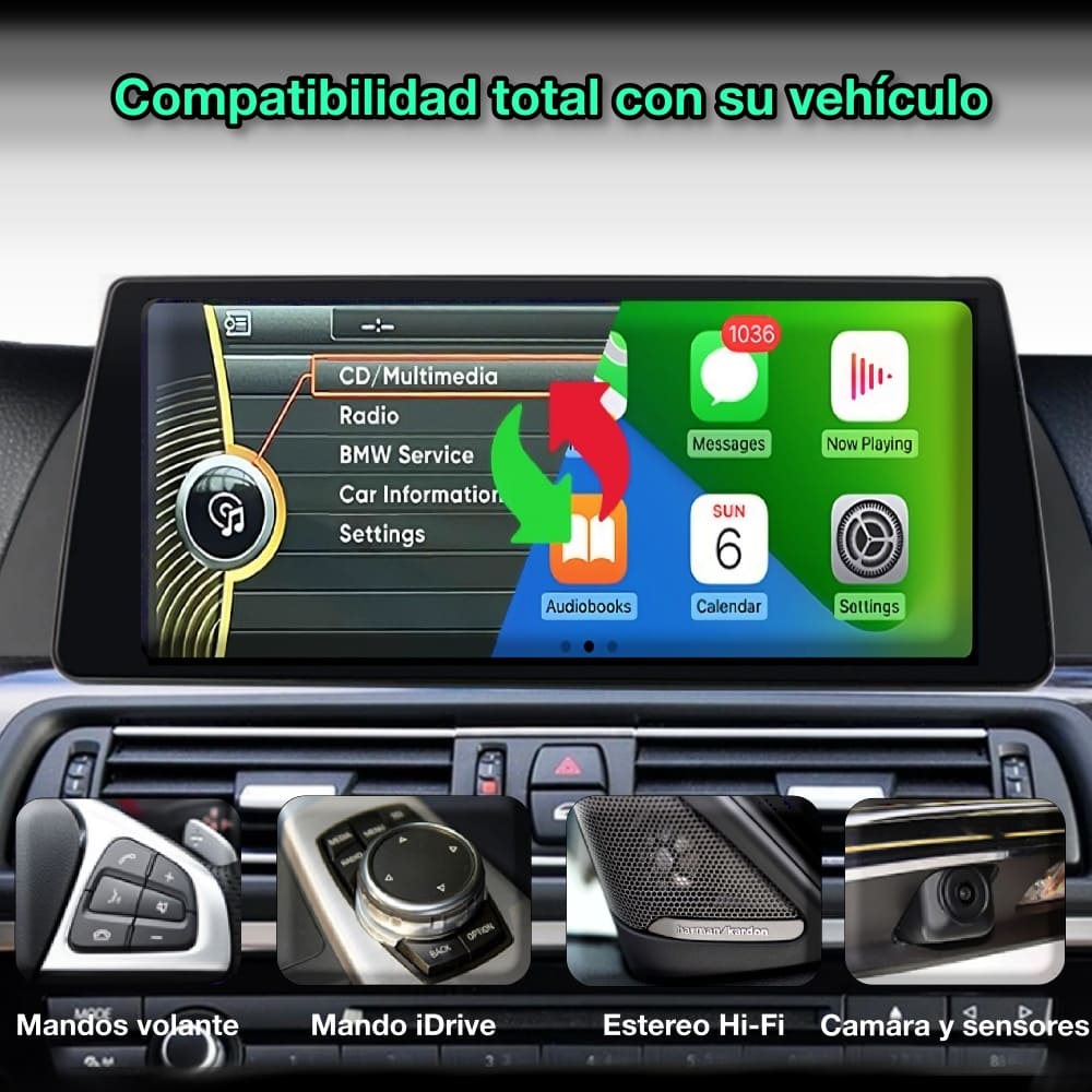 BMW Série 5, F10, F11, 2011-2016 Tela de 10,33” 