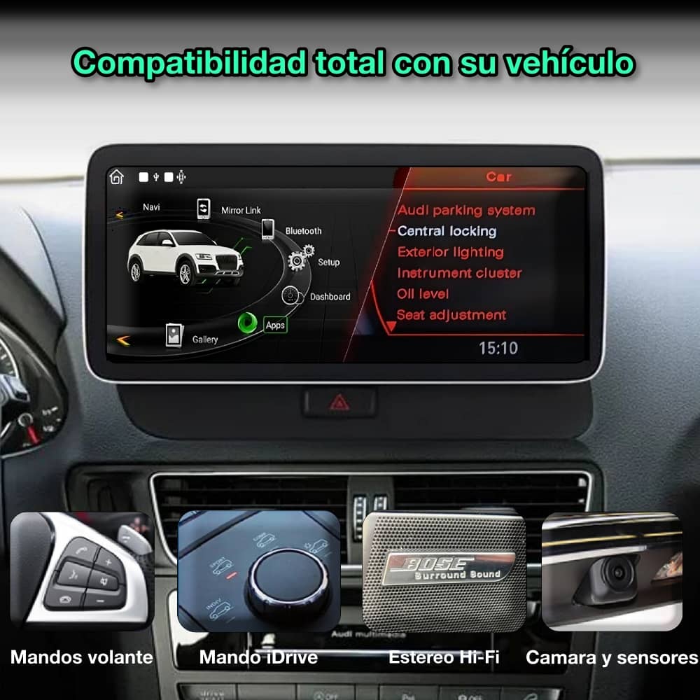 Audi Q5 2009-2016 Tela de 10,25” 