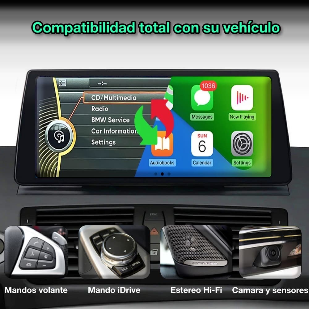 BMW Série 1, 2006-2012 Tela de 10,33” 