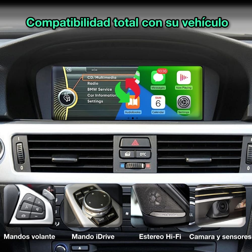 BMW Série 5, 2005-2010 Tela de 10,25” 